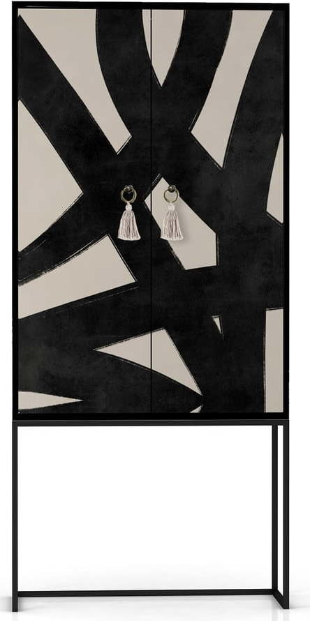 Černo-béžová skříňka 75x164,5 cm Alva – Really Nice Things