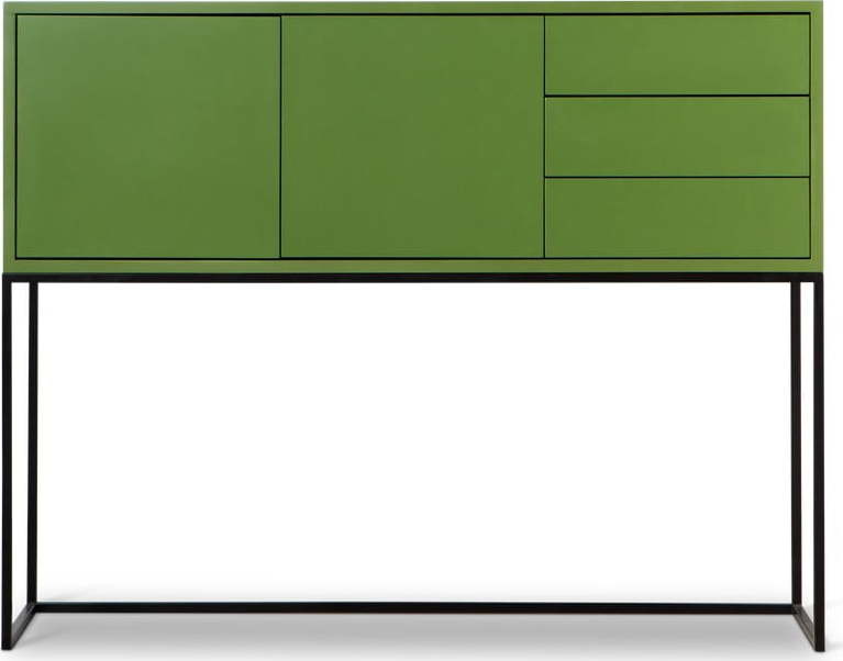 Zelená nízká komoda 113x88,5 cm Scott – Really Nice Things