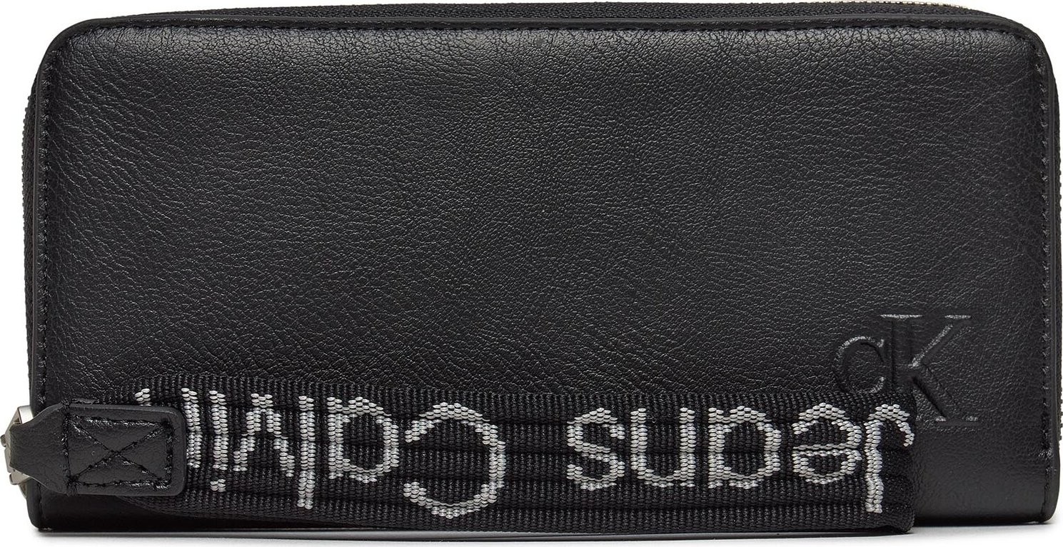 Velká dámská peněženka Calvin Klein Ultralight Zip Around W/Wristlet K60K611498 Black BEH