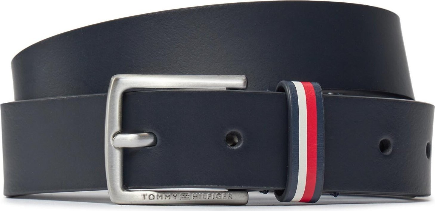 Dětský pásek Tommy Hilfiger Leather Belt AU0AU01741 Space Blue DW6
