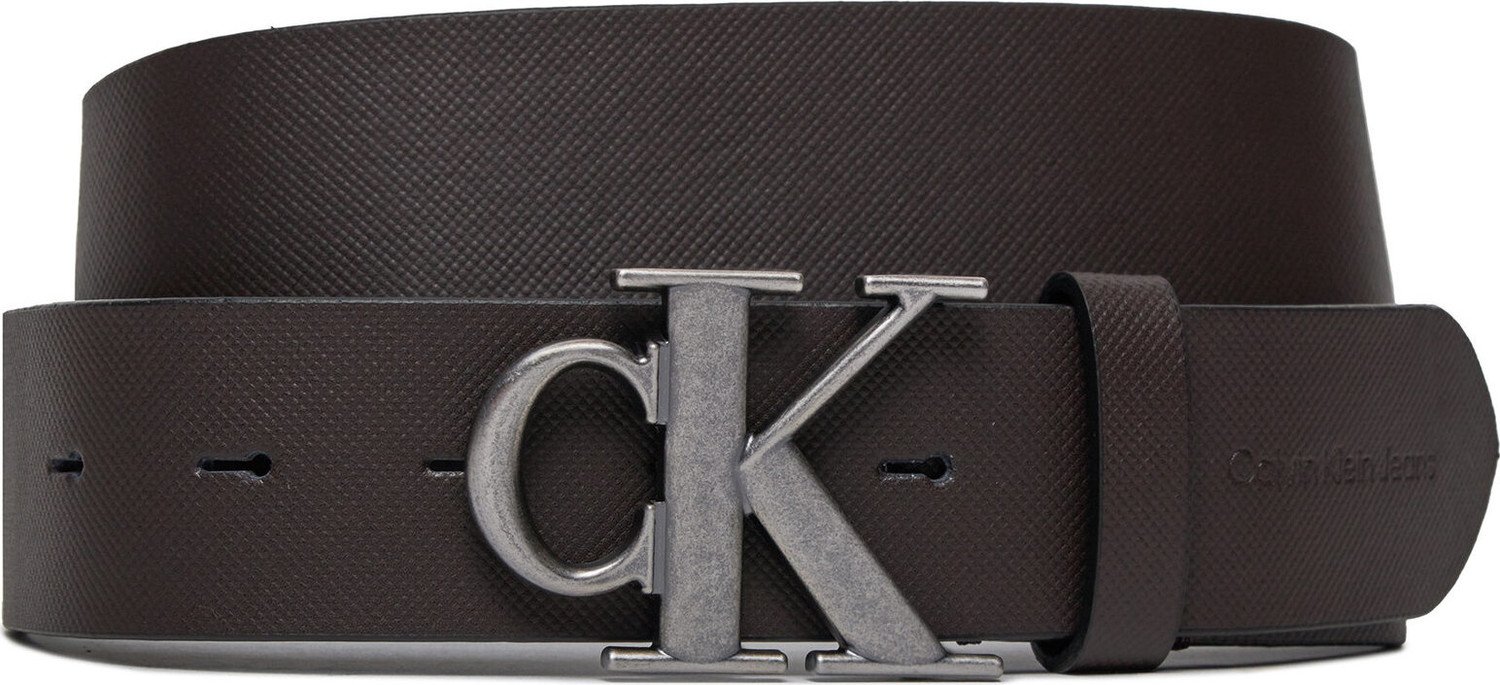Pánský pásek Calvin Klein Jeans Ro Mono Plaque Lthr Belt 40Mm K50K511418 Bitter Brown GRP