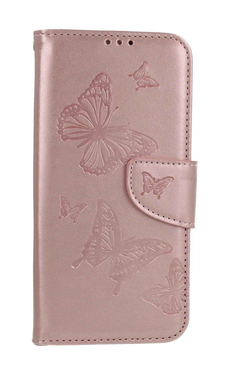 Pouzdro TopQ Samsung A34 knížkové Butterfly růžové světlé 111946