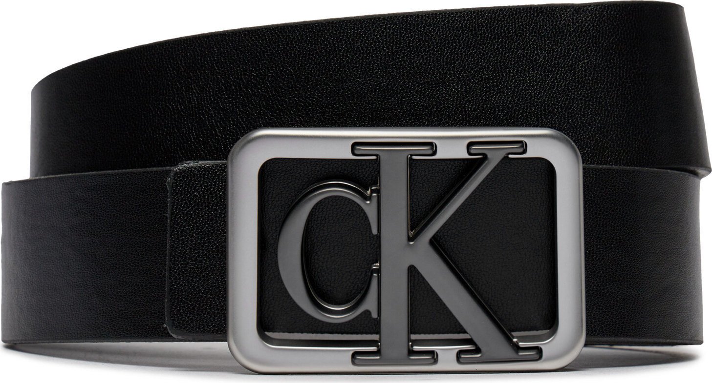 Dámský pásek Calvin Klein Jeans Round Mono Pl Lthr Belt 30Mm K60K611490 Black BEH