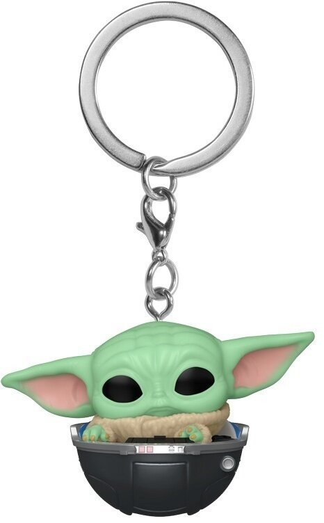 Klíčenka Funko POP! Star Wars: The Mandalorian - Grogu in Black Hover Pram - 0889698765473