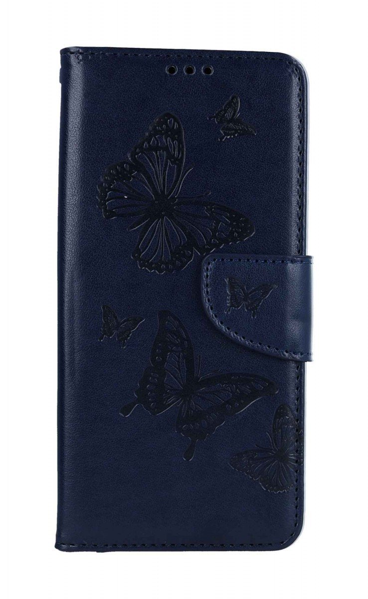 Pouzdro TopQ Samsung A14 knížkové Butterfly modré tmavé 111951