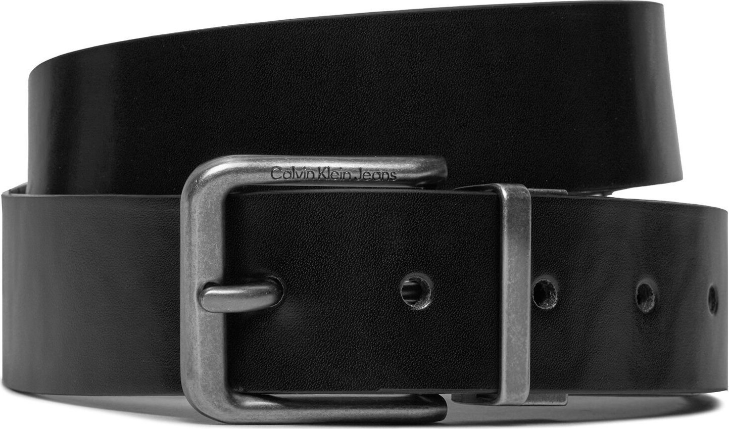 Pánský pásek Calvin Klein Jeans Gift Cl Lthr Belt Rev/Adj 35Mm K50K511515 Black/Black Allover Print 0GV