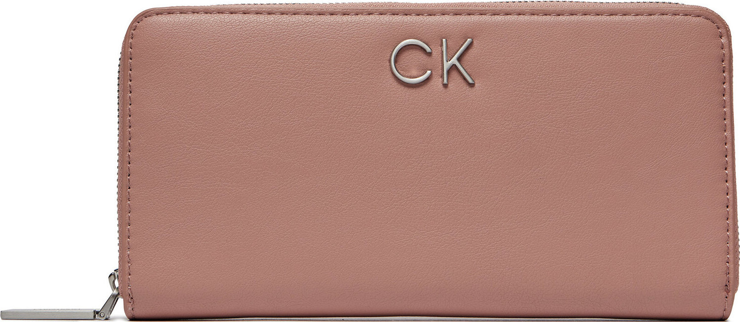Velká dámská peněženka Calvin Klein Re-Lock Z/A Wallet Lg K60K609699 Ash Rose VB8