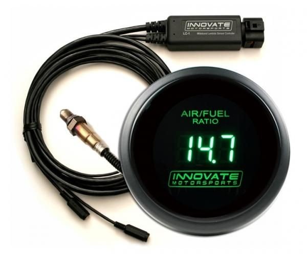 Přídavný budík Innovate Motorsports DB + LC-2 O2 kontrolér - wideband kit (širokopásmová lambda sonda) - zelený