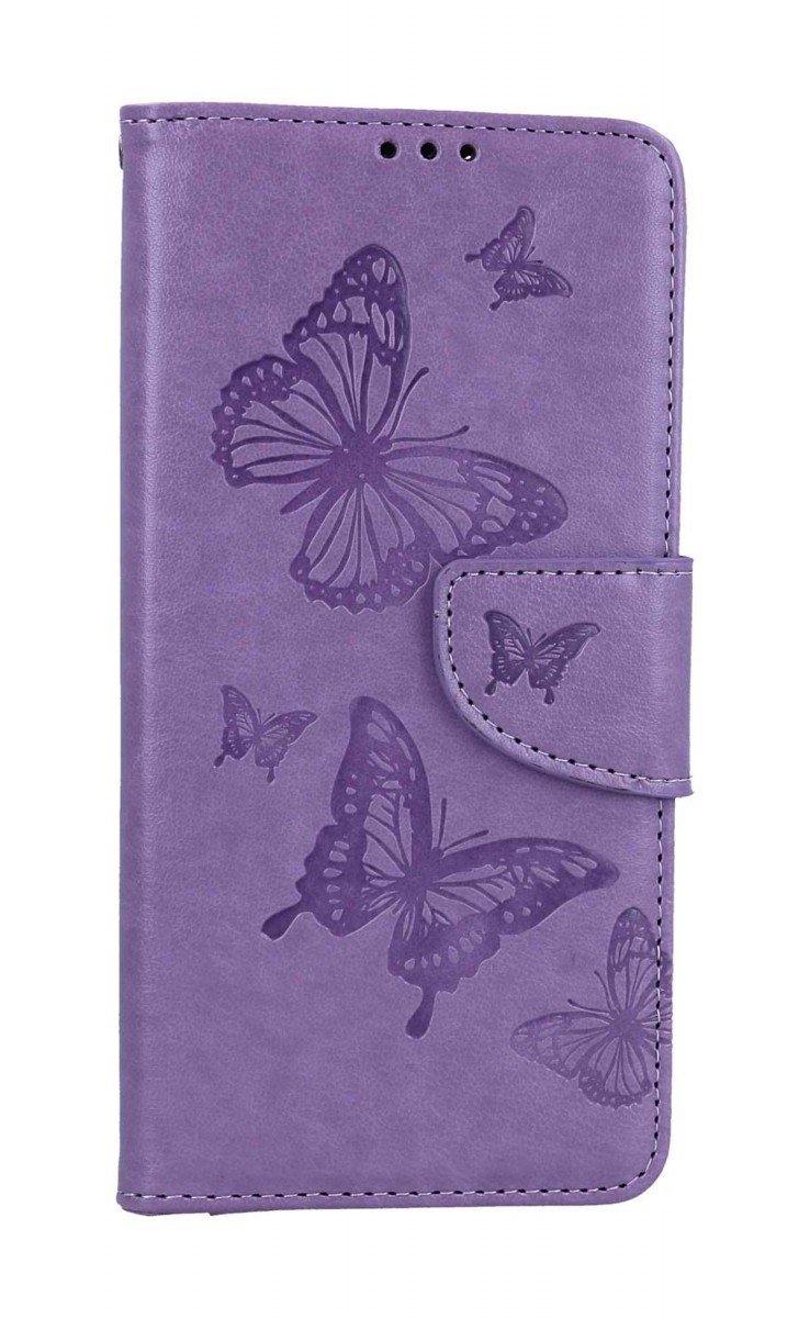 Pouzdro TopQ Xiaomi Redmi Note 12S knížkové Butterfly fialové 111956