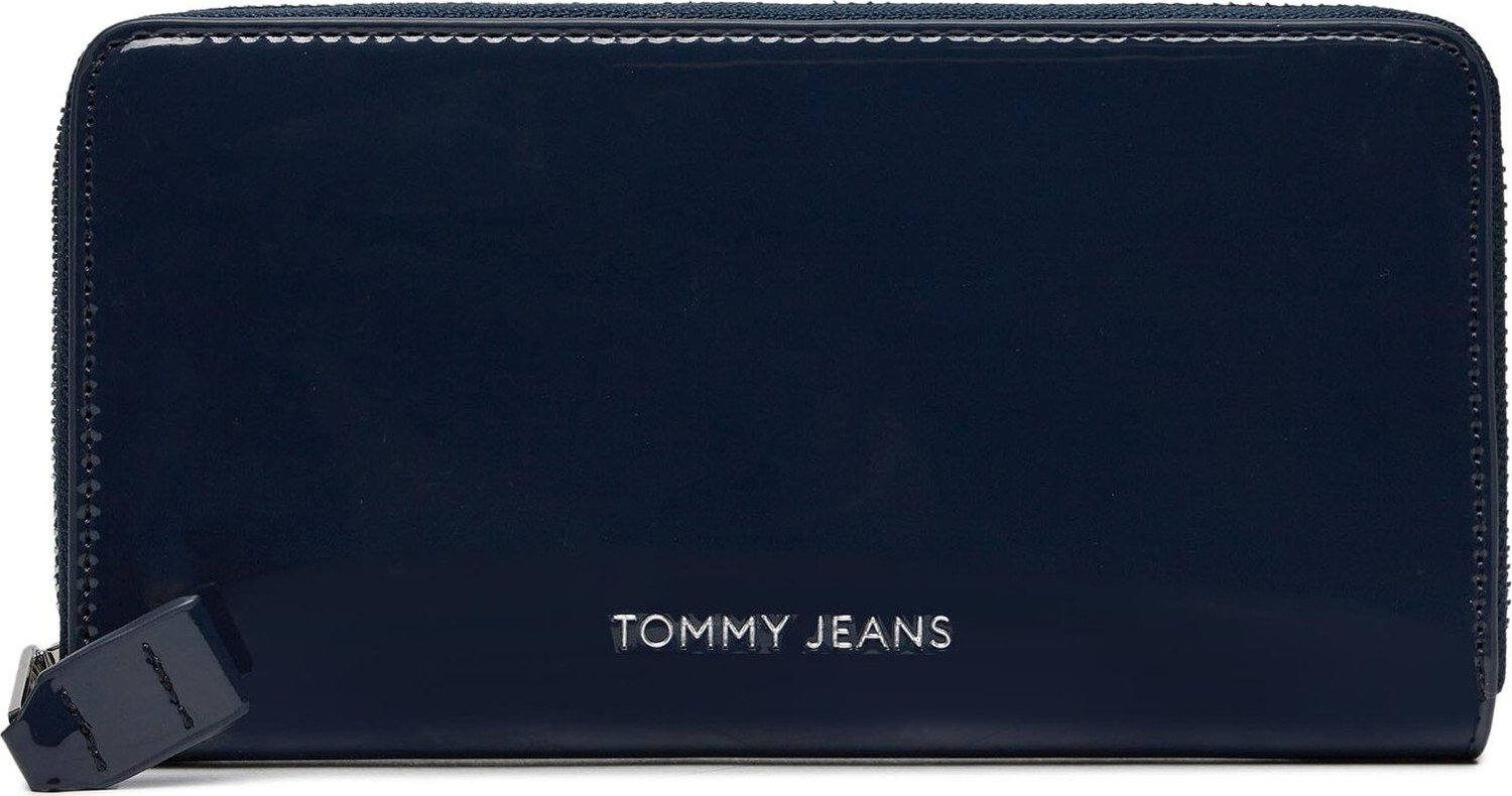 Velká dámská peněženka Tommy Jeans Tjw Ess Must Large Za Patent AW0AW16143 Dark Night Navy C1G