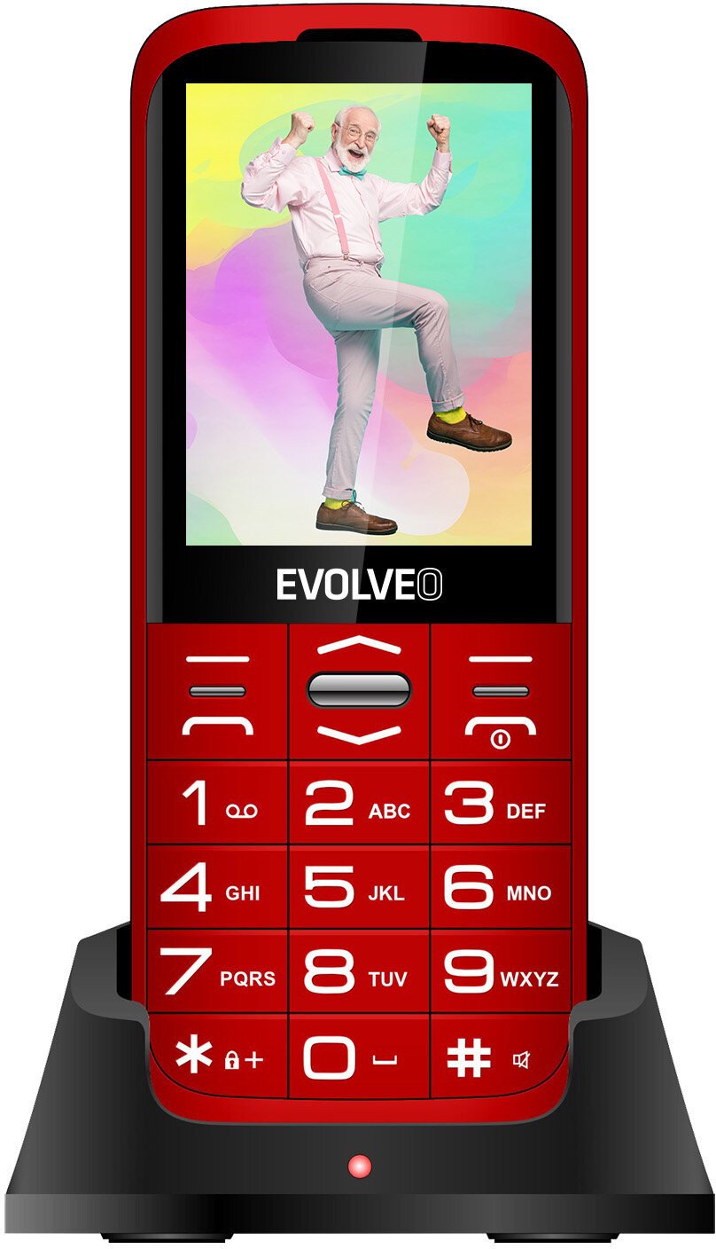 Evolveo EasyPhone XO s nabíjecím stojánkem, červená - SGM EP-630-XOR