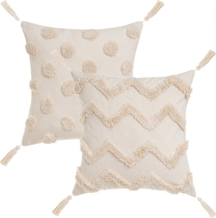 Dekorační polštáře v sadě 2 ks 45x45 cm Natural – Casa Selección
