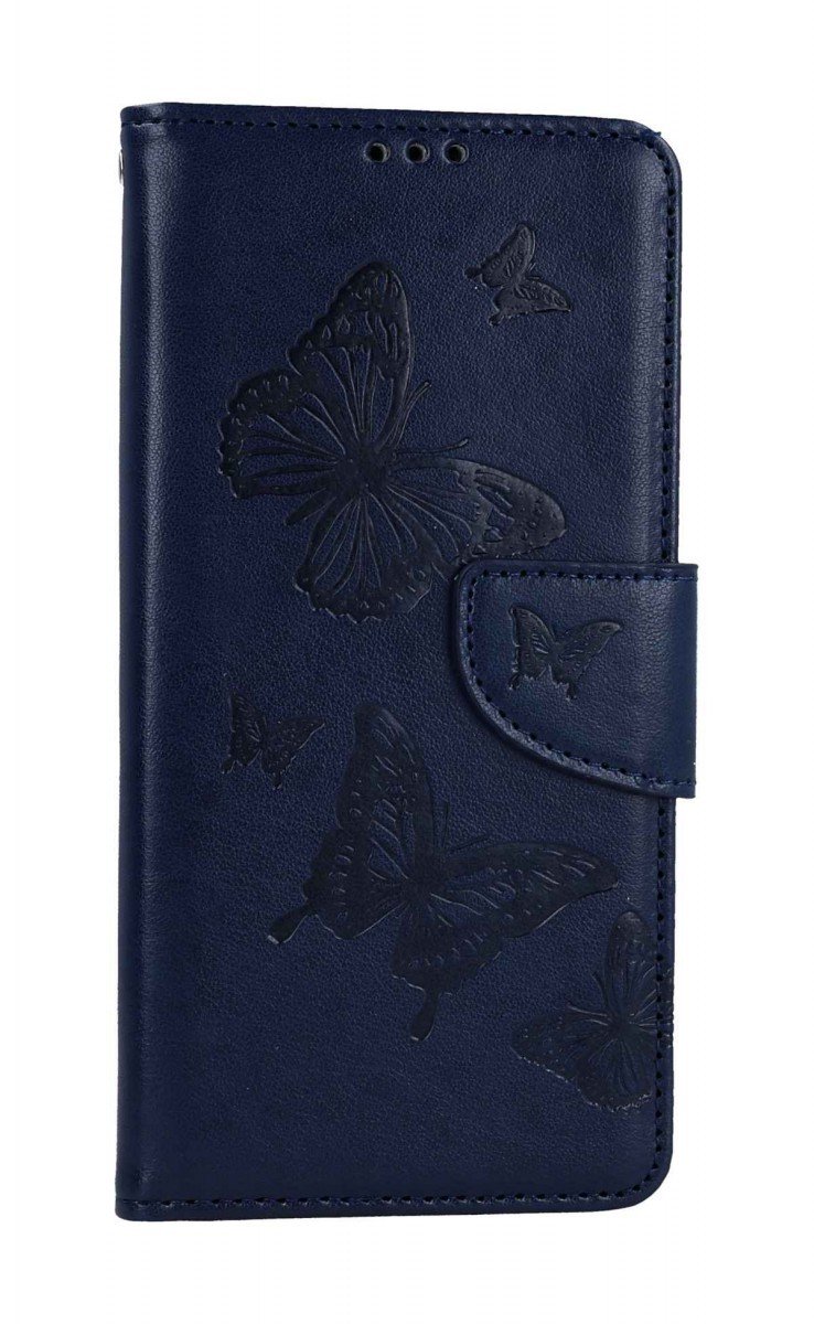 Pouzdro TopQ Xiaomi Redmi Note 12 knížkové Butterfly modré tmavé 112016