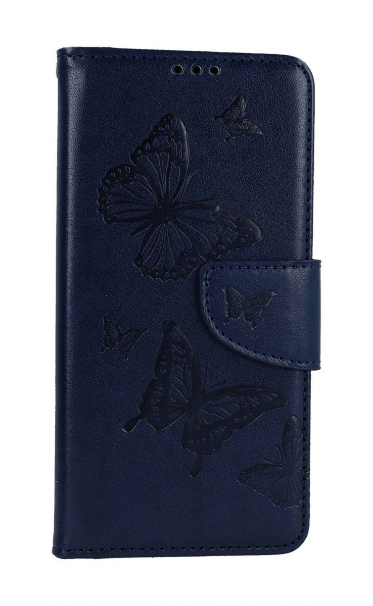 Pouzdro TopQ Xiaomi Redmi Note 12S knížkové Butterfly modré tmavé 111957