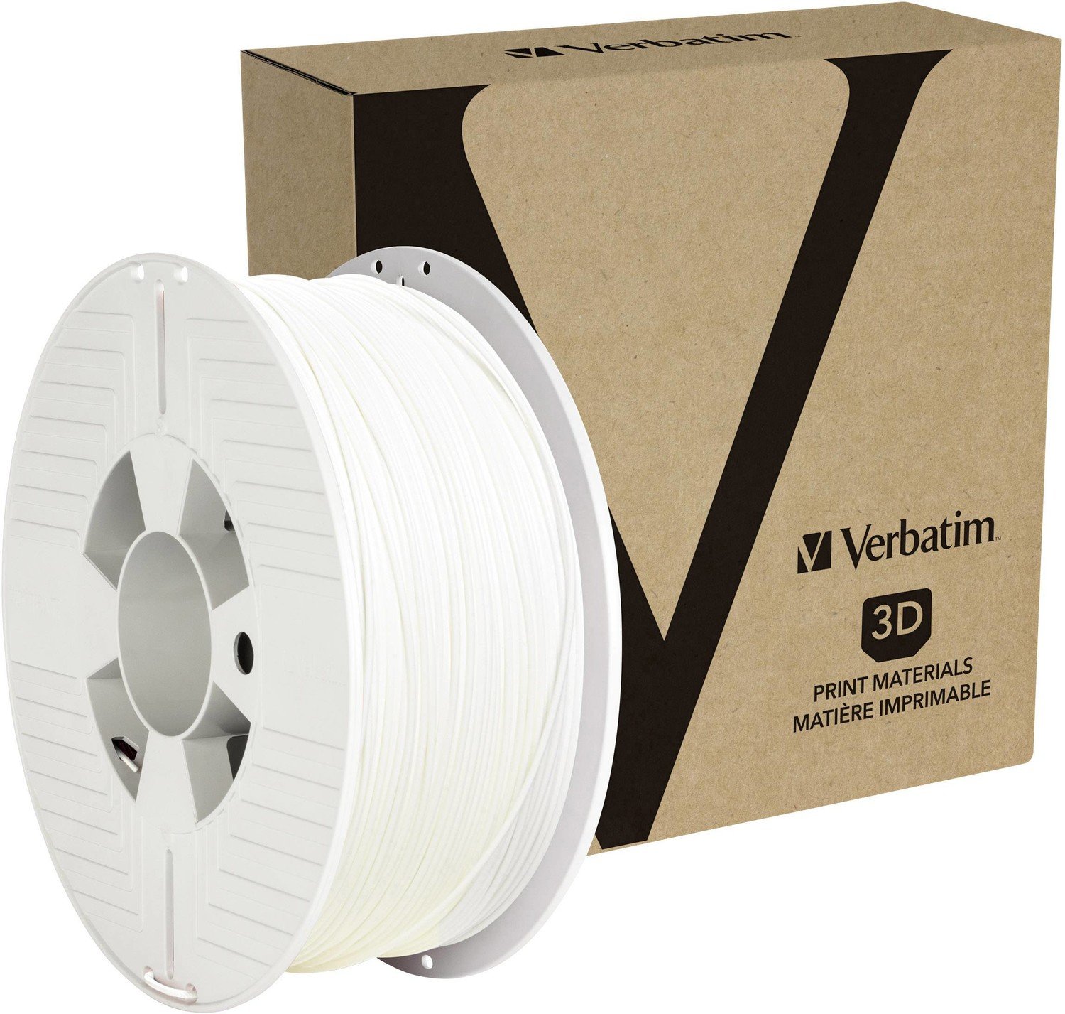 Verbatim 55050 neu vlákno pro 3D tiskárny PETG plast 1.75 mm 1 kg bílá 1 ks