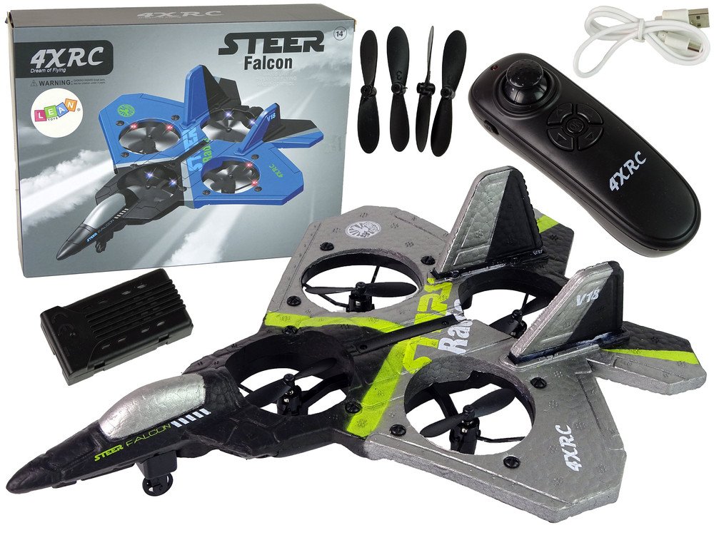 mamido Stíhačka na dálkové ovládání RC s LED světly