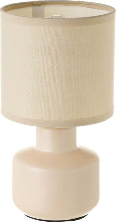 Béžová keramická stolní lampa s textilním stínidlem (výška 22 cm) – Casa Selección