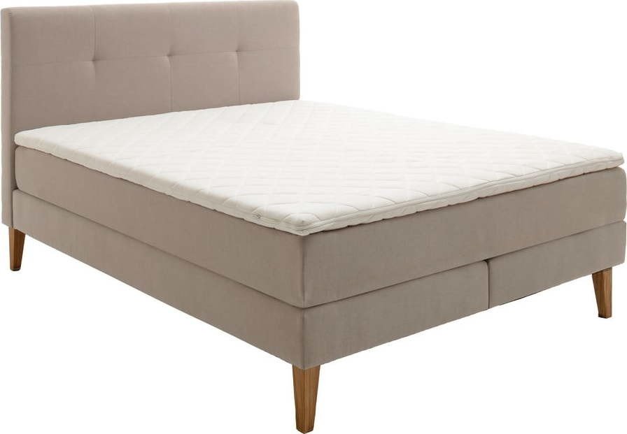 Béžová boxspring postel 180x200 cm Stockholm – Meise Möbel