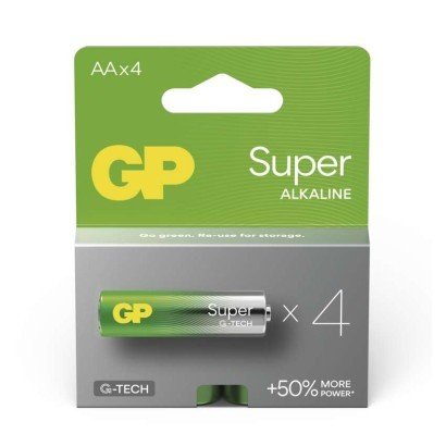 Alkalická baterie GP Super AA (LR6), 4 ks