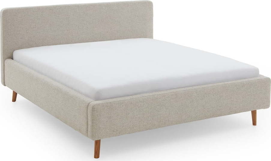 Béžová čalouněná dvoulůžková postel 180x200 cm Mattis – Meise Möbel