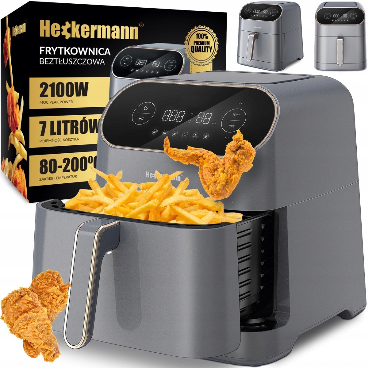 Fritéza Bez Tuku Fritéza Trouba Air Frayer Velká XL 2100W 7L