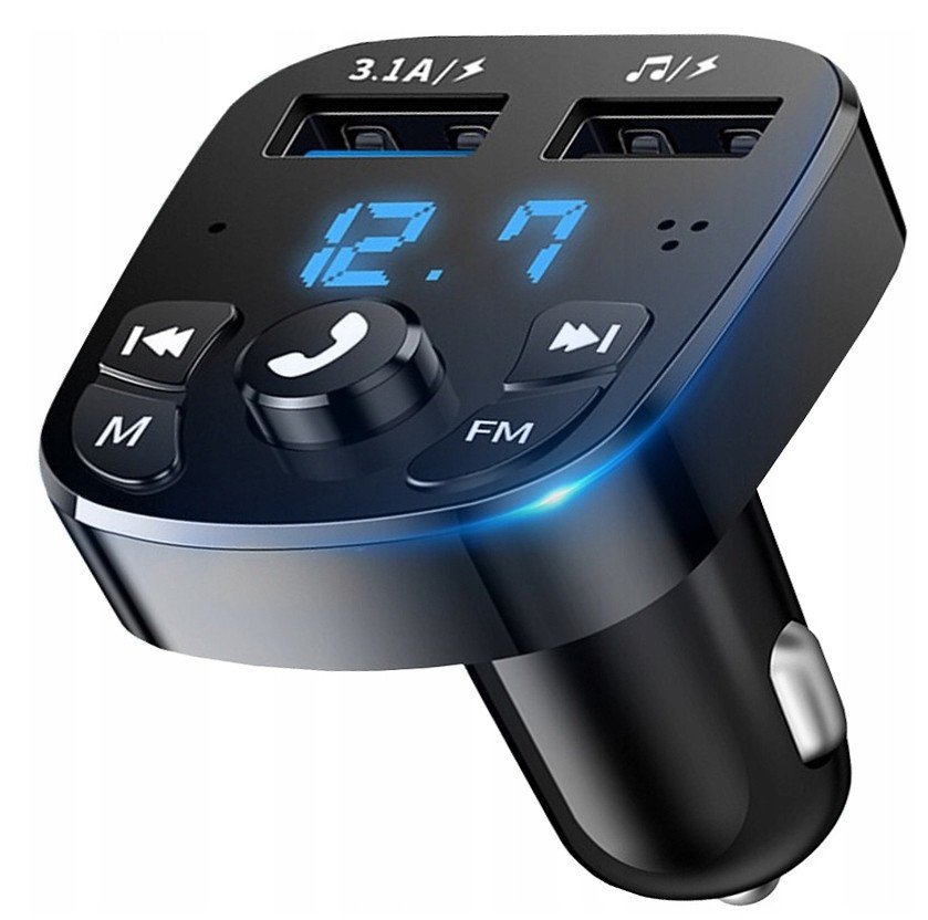 Fm Transmitter Bluetooth Usb Nabíječka 3.1A Qc 3.0 Vysoká Kvalita