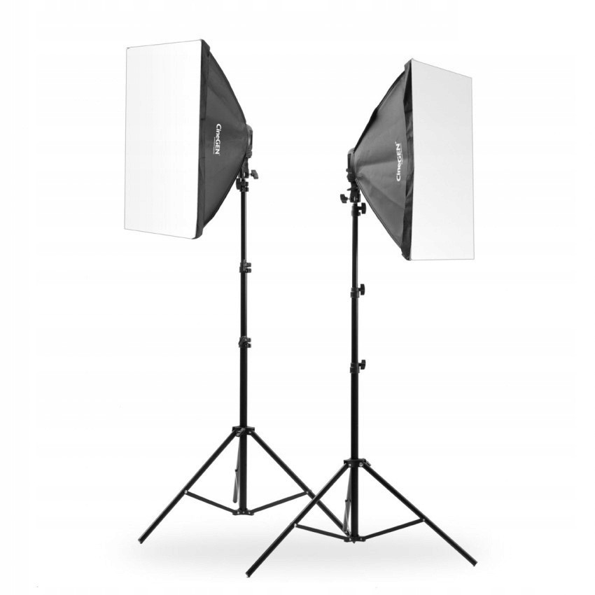 Set Lamp 2x softbox 50x70cm 8x 85W 2x stativ