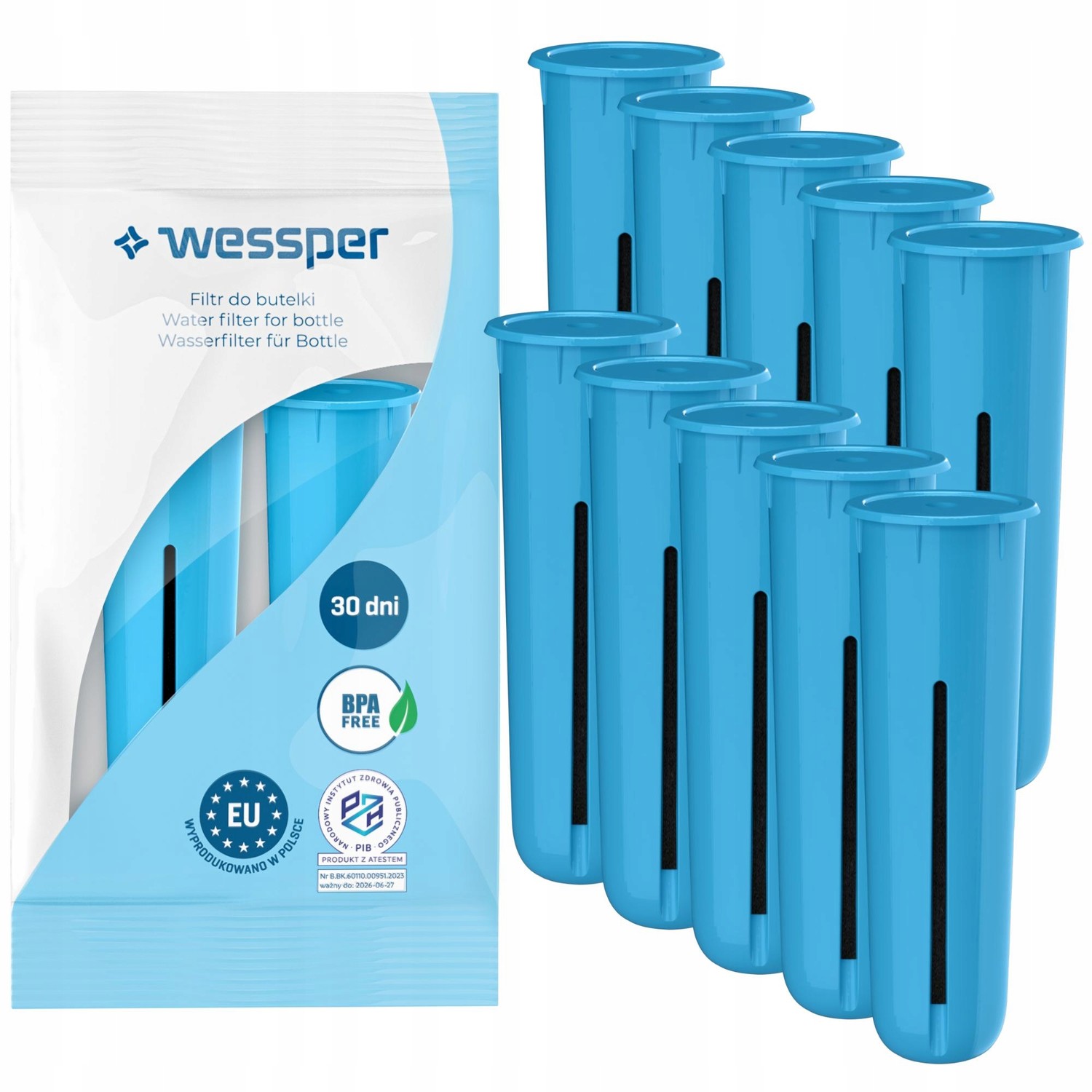 Vodní filtr Wessper pro filtrační láhev Dafi Soft a Solid 10ks
