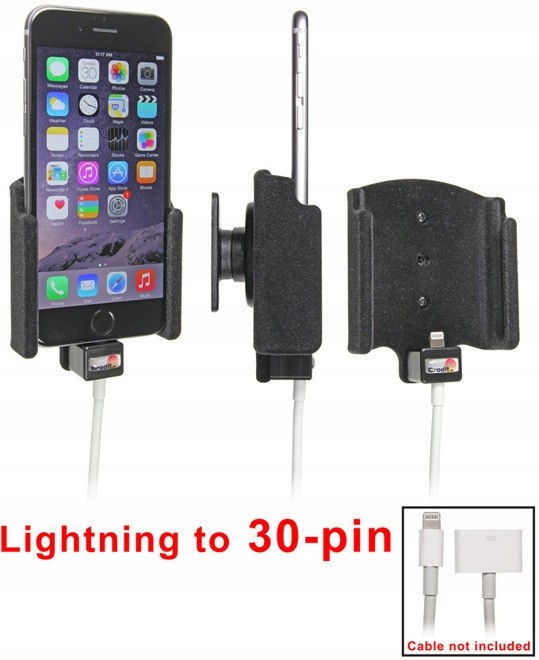 Držák pro Apple iPhone 7 s možností připnutí lightning kabelu s 30-pinem