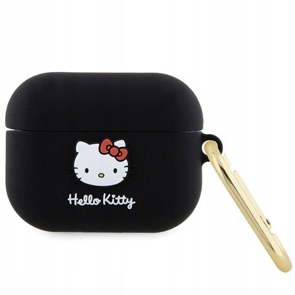 Hello Kitty pouzdro pro Airpods Pro cover černé Kitty Head