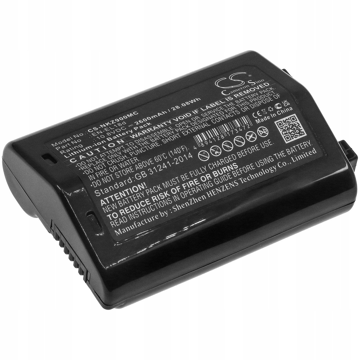 Baterie typ EN-EL18D pro Nikon D 6 Z 9 D6 Z9 Cameron Sino 2600mAh