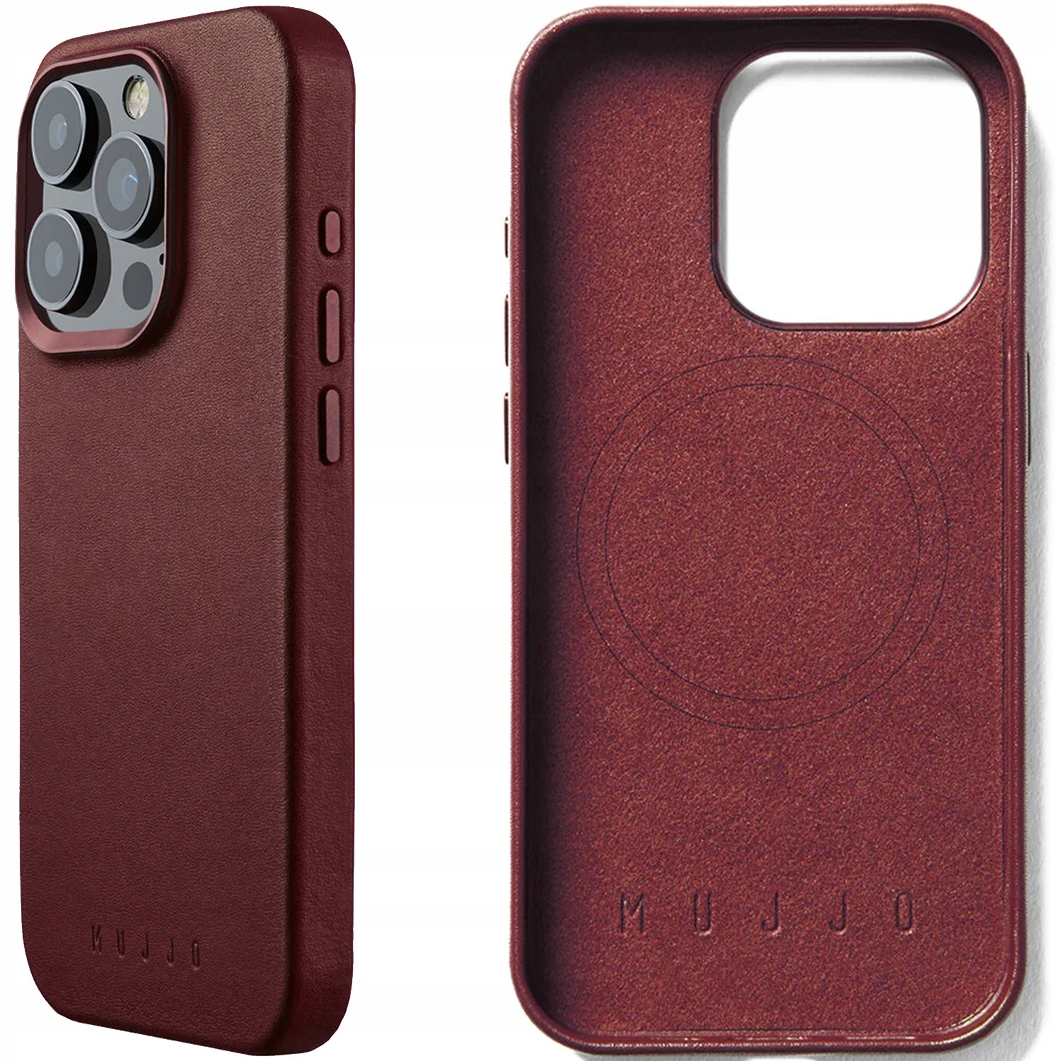 Mujjo Full Leather Magsafe Pouzdro Pro Iphone 15 Pro Kožené Pouzdro Case