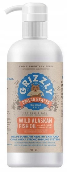 Grizzly Omega Health olej z divokého lososa 500ml