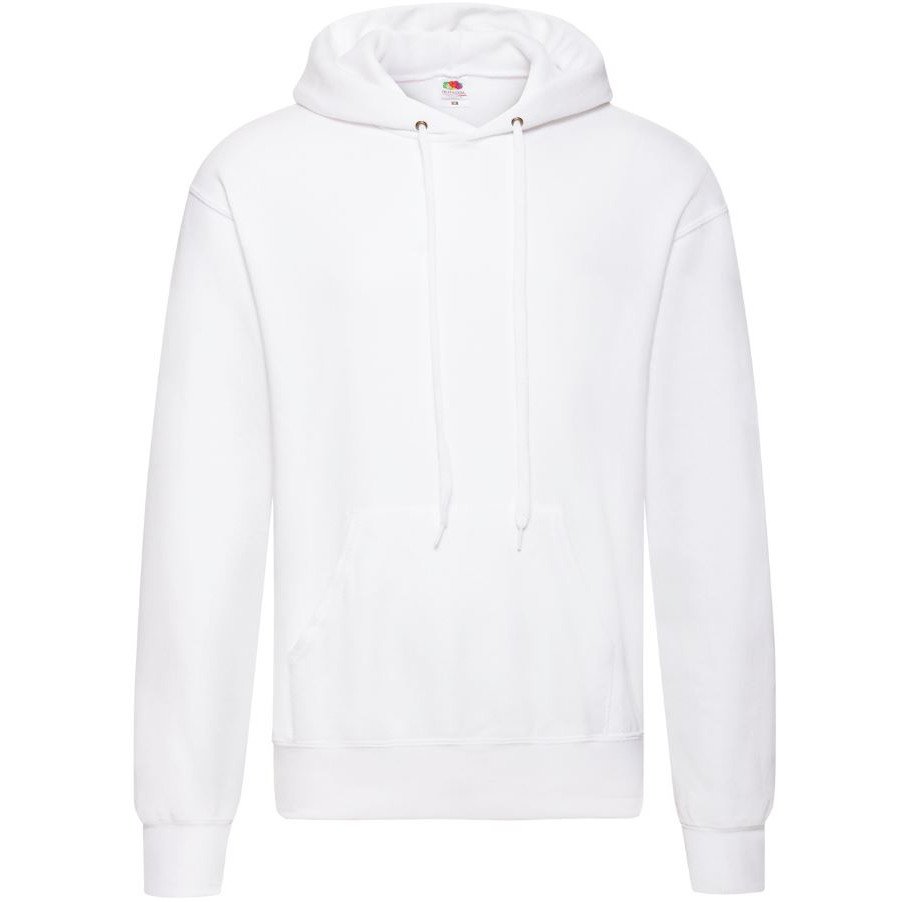 Mikina pánská Fruit of the Loom Classic Hooded Sweat - bílá, S