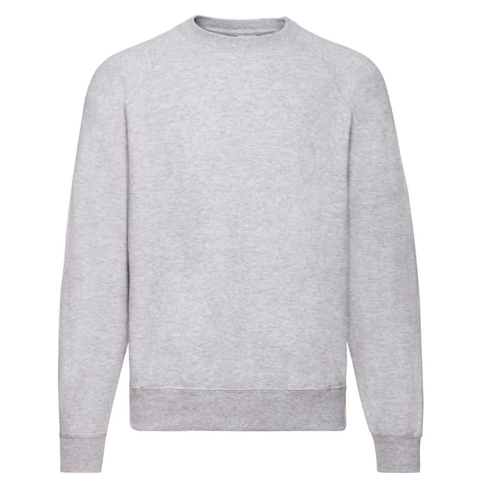 Mikina pánská Fruit of the Loom Classic Raglan Sweat - šedá, L