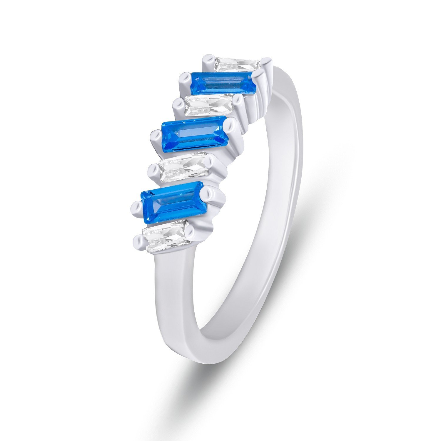 Brilio Silver Půvabný stříbrný prsten se zirkony RI101W 60 mm