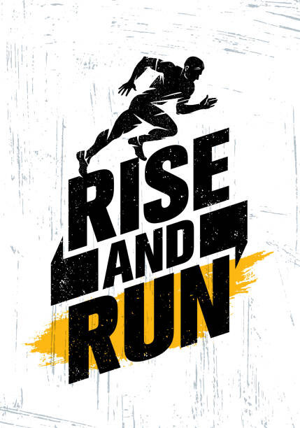 subtropica Ilustrace Rise And Run. Marathon Sport Event, subtropica, (26.7 x 40 cm)