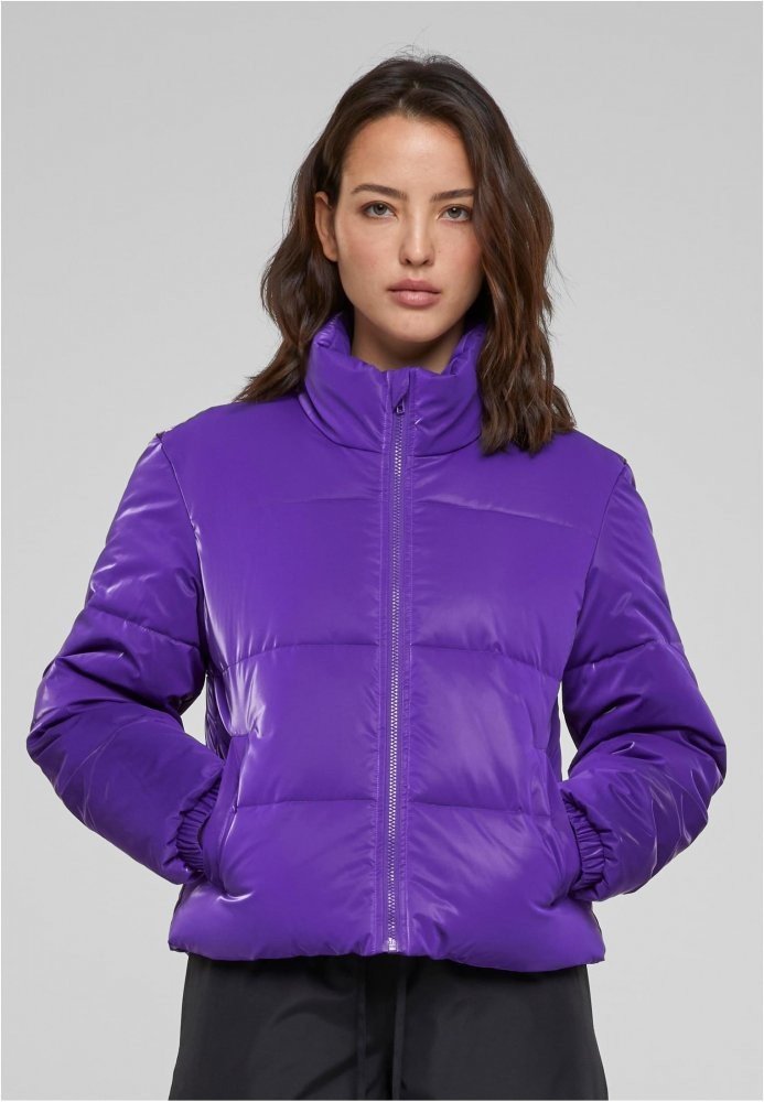 Ladies Shark Skin Puffer Jacket - realviolet 3XL