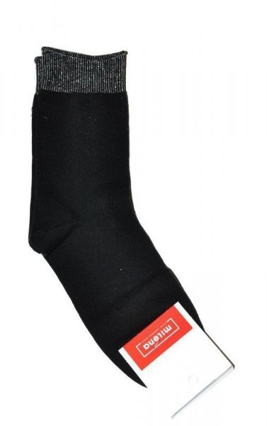 Milena 0200 Lurex netlakové Dámské ponožky 37-41 černá