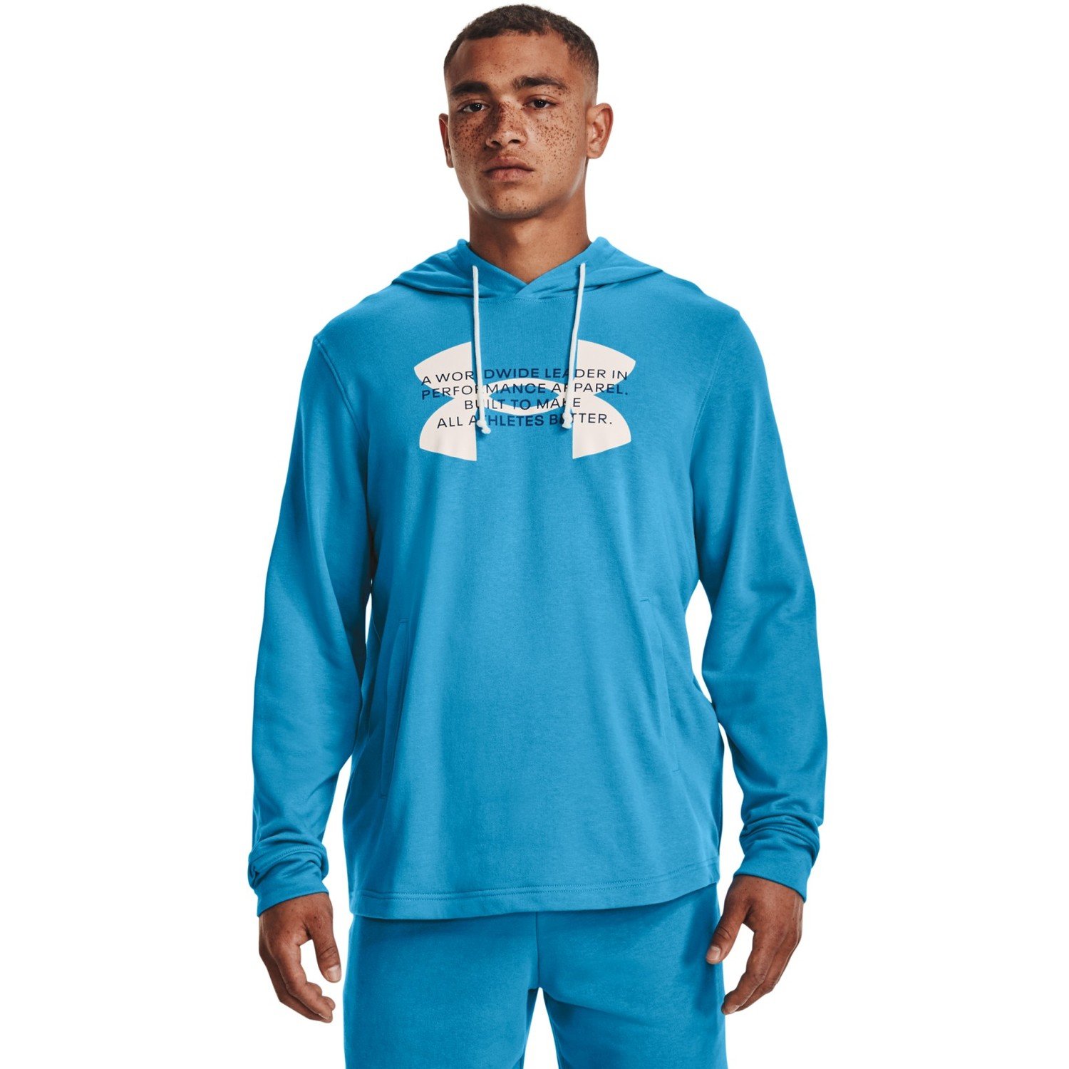 UA Rival Terry Logo Hoodie-BLU L