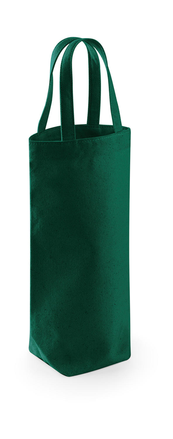 Taška na víno Westford Mill Fairtrade Cotton Bottle Bag - tmavě zelená