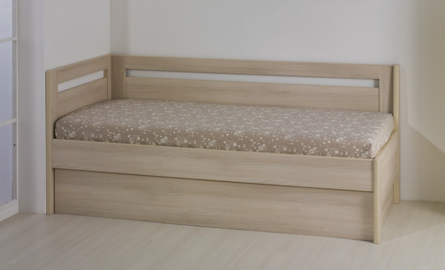 BMB TINA 90 x 200 cm levá - kvalitní lamino postel oblé rohy imitace dřeva dub Bardolino - SKLADEM
