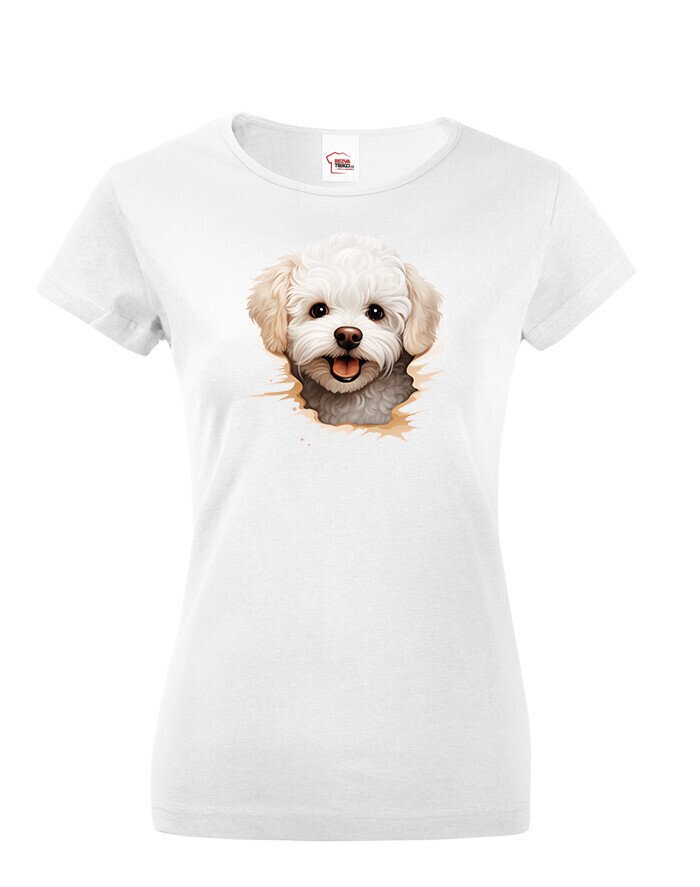 Dámské tričko Bišon- tričko pro milovníky psů