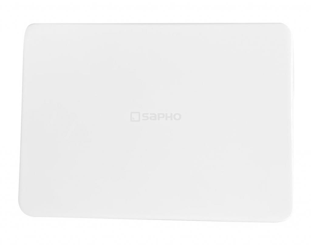 SAPHO Kryt odpadu 147x106mm, logo SAPHO, litý mramor, bílá ND-55030-2