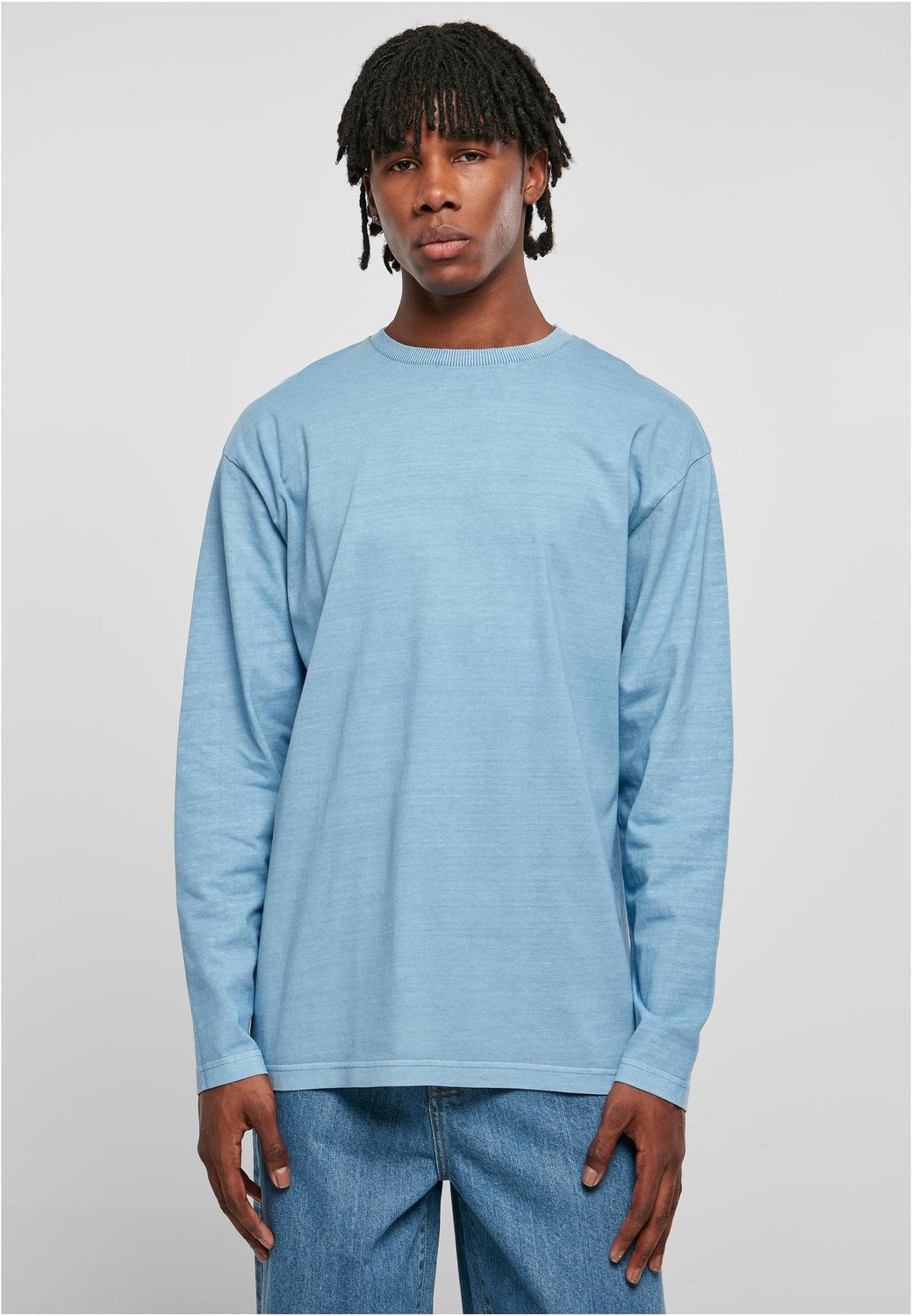 Heavy Oversized Garment Dye Longsleeve horizont blue