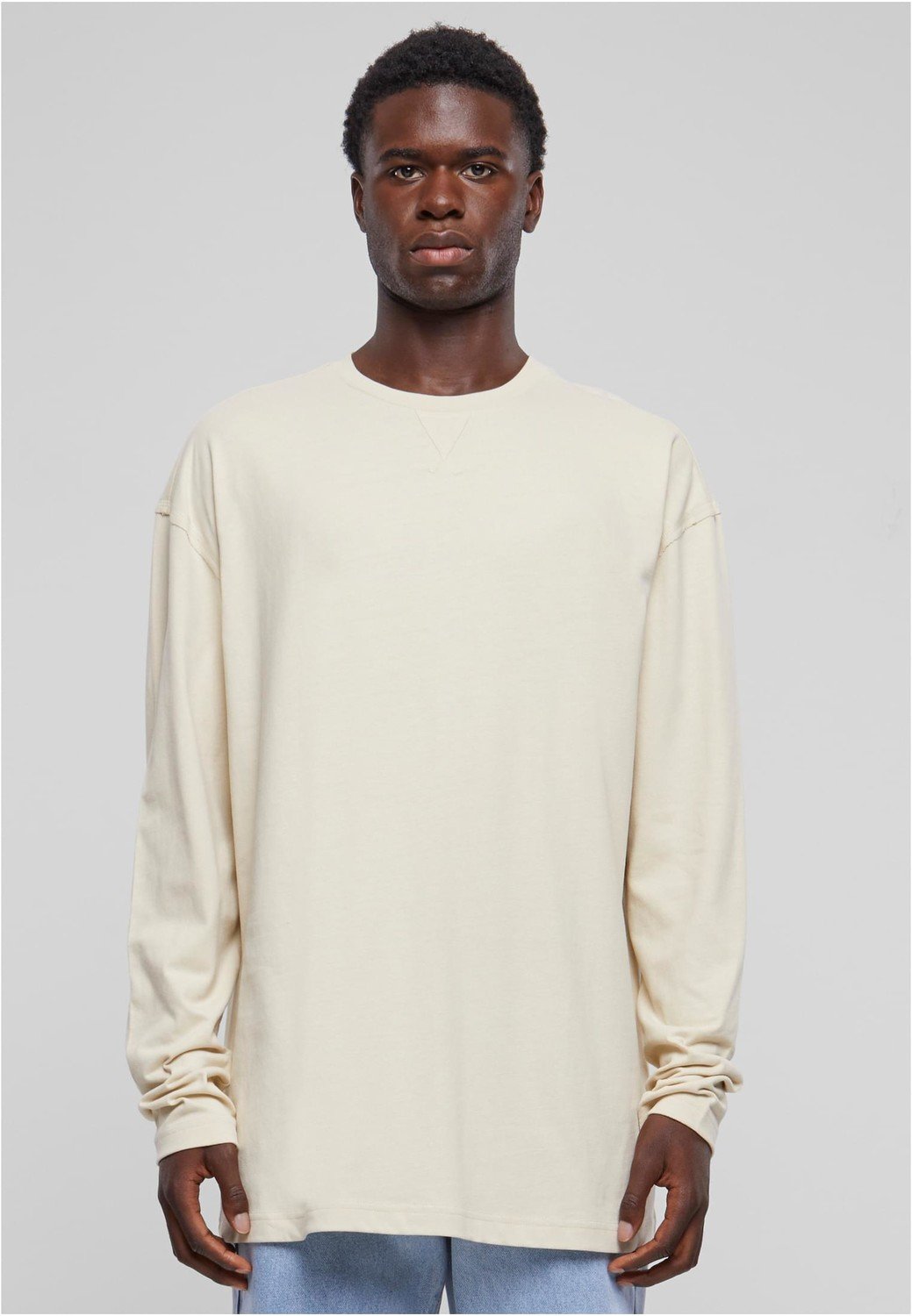 Oversized Open Edge Longsleeve sand