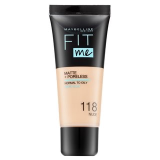 Maybelline Fit Me! Foundation Matte + Poreless 118 Nude tekutý make-up s matujícím účinkem 30 ml