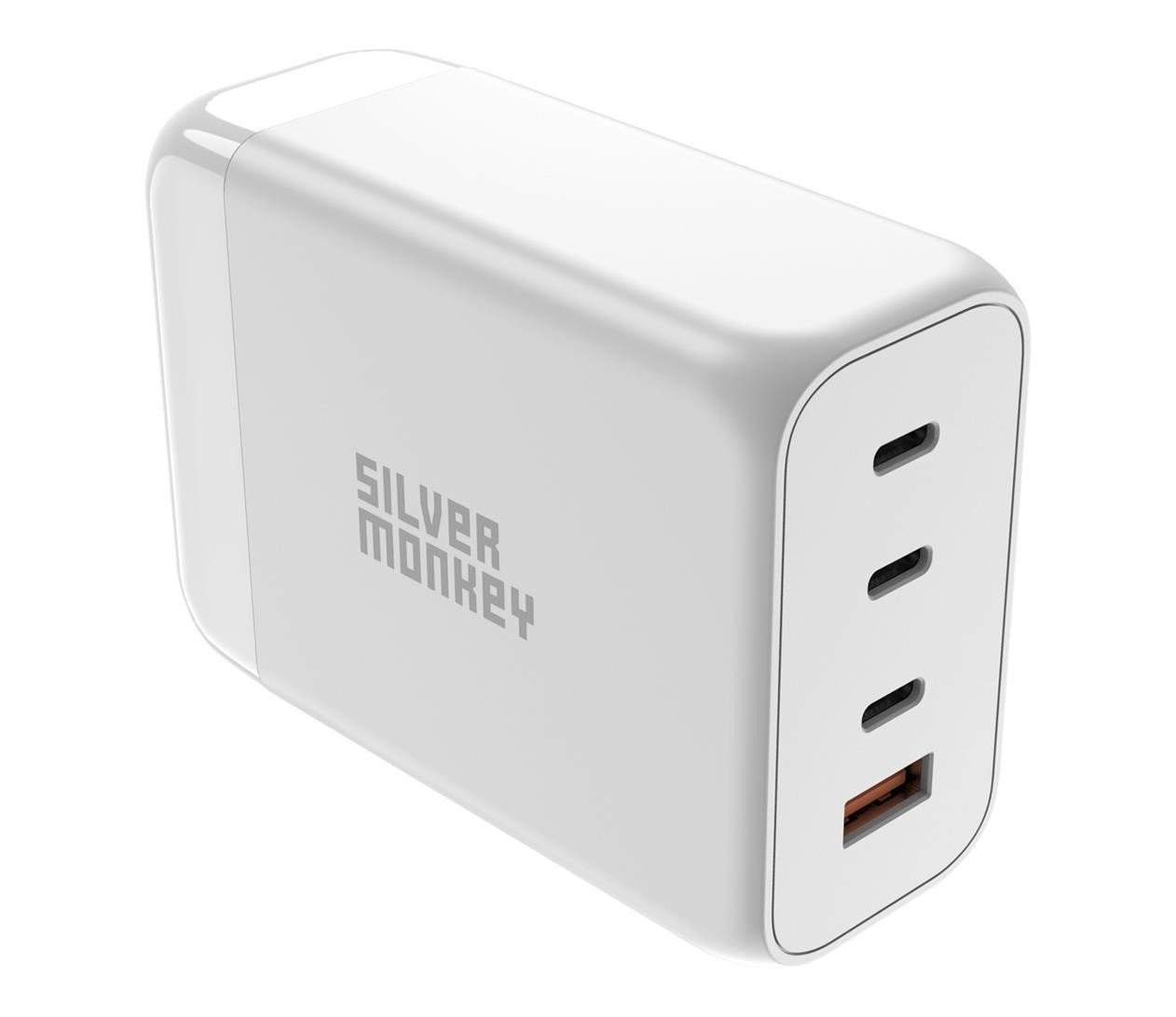 Silver Monkey GaN nabíječka 200W Usb-c Pd Usb 3.0 Qc W 3x-USBC na kabelu