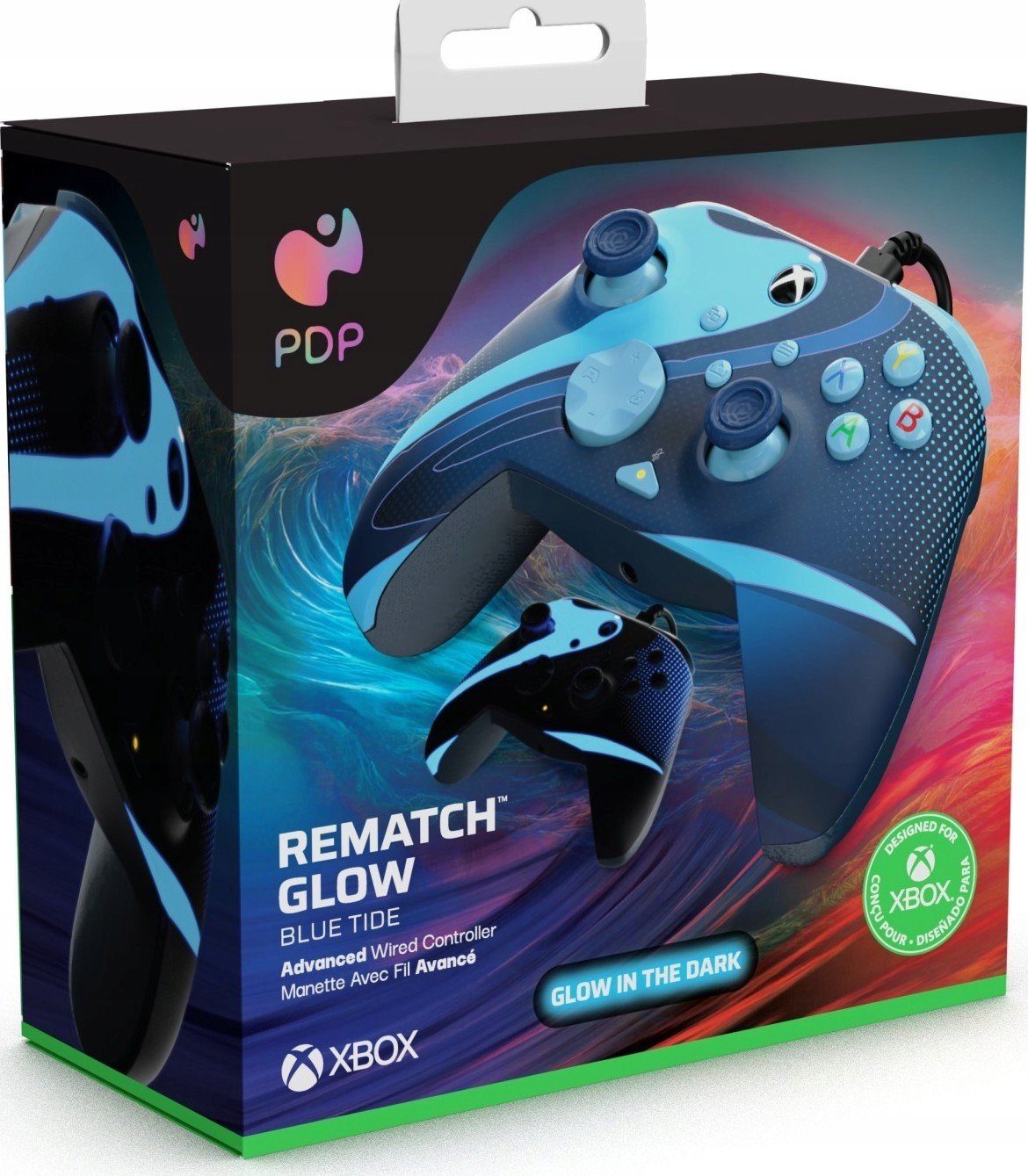 Pdp drátový ovladač Rematch Blue Tide Glow in the Dark Xbox Series XOne