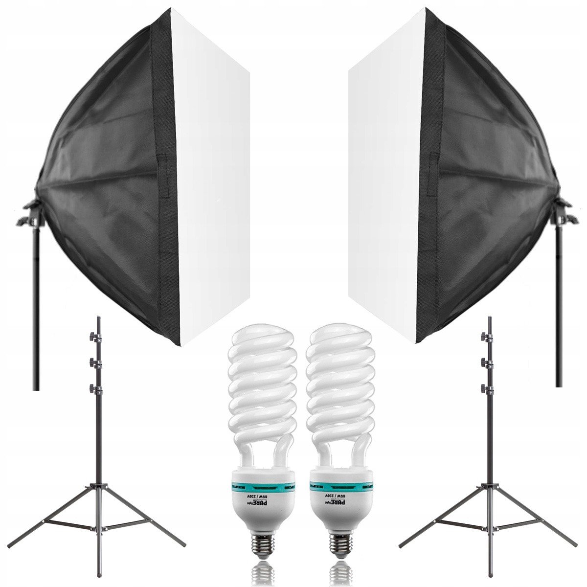 2x Studní Lampy Softbox 60x60 cm 650W kontinuální sv.